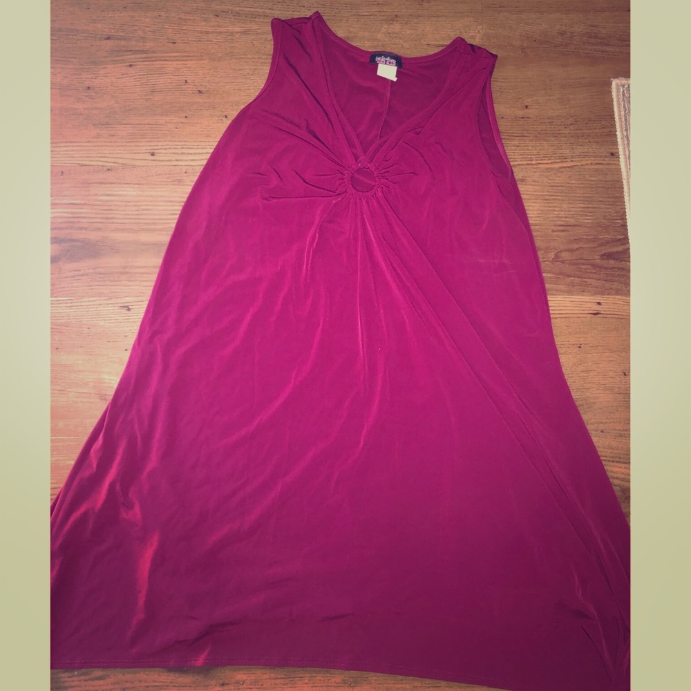 Burgundy summer dress